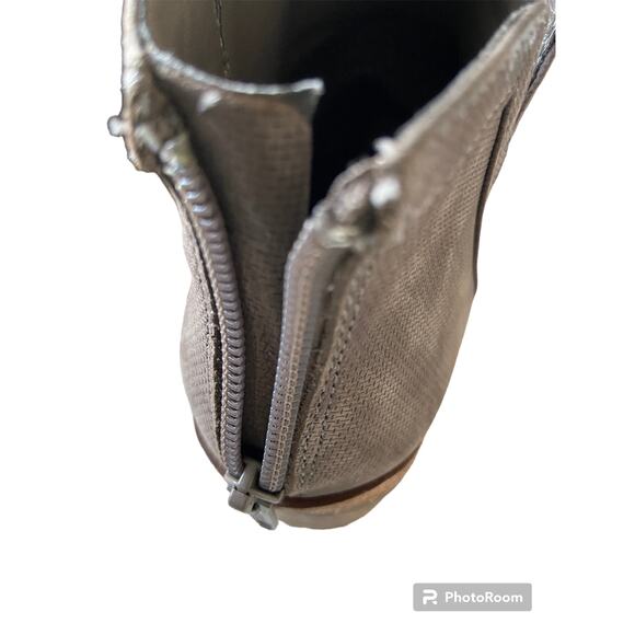 Gianni Bini Leather Booties Ankle Boots Gray Womens 6M - Picture 6 of 9